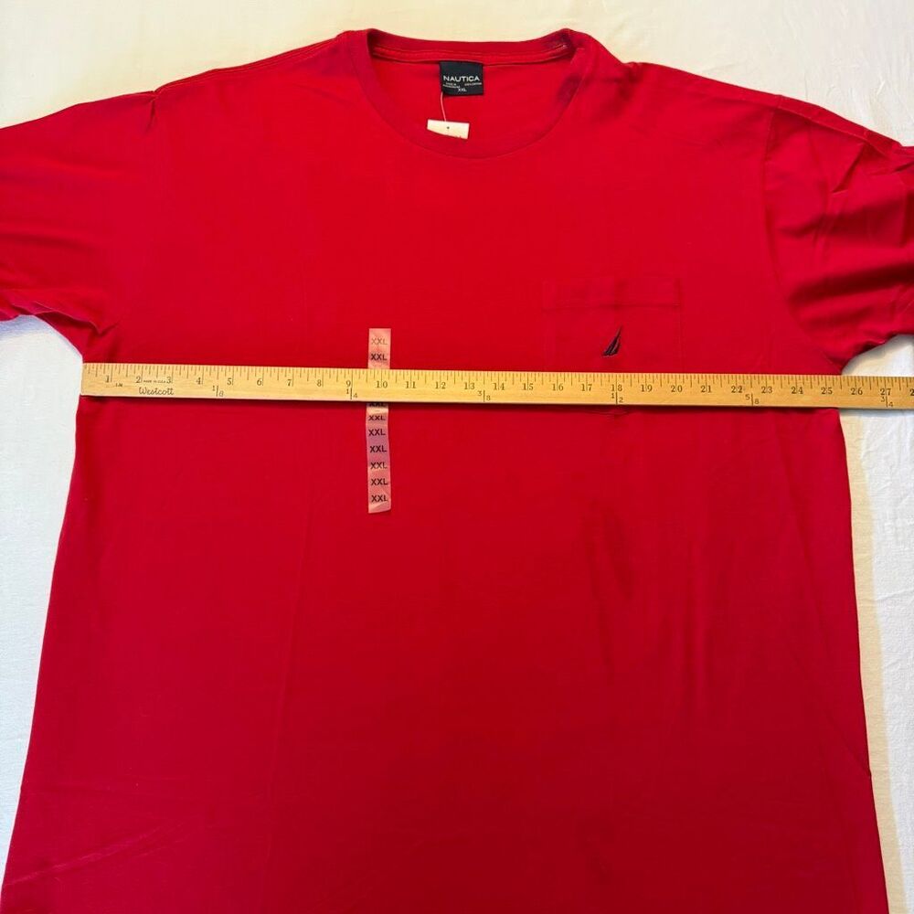 Nautica | NWT Pocket T-Shirt | Red | Crew Neck | Short Sleeve | 2XL - Picture 11 of 12